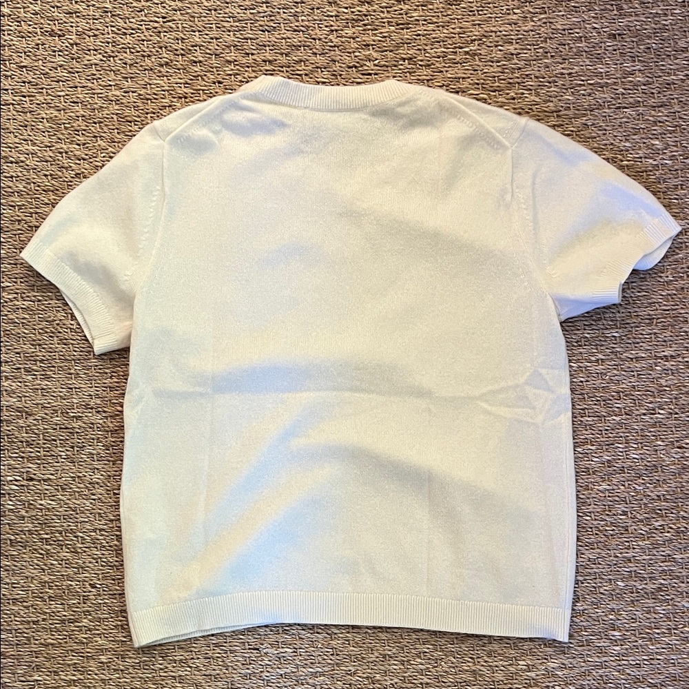Everlane Cream Cashmere tee - Picture 3 of 4